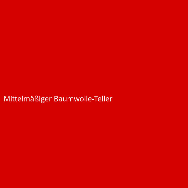 Mittelmäßiger Baumwolle-Teller